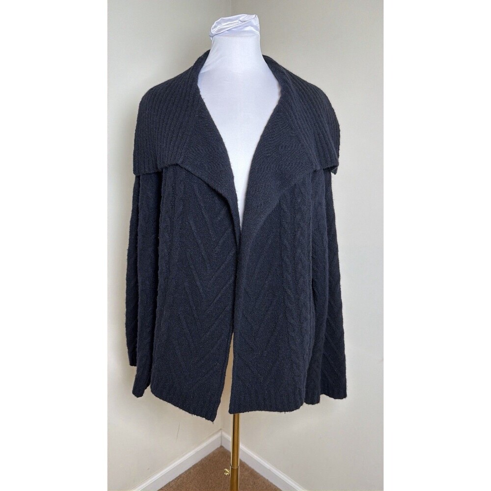 Weekend Max Mara Cardigan Lambswool Angora Cable Knit Shawl Collar Italy